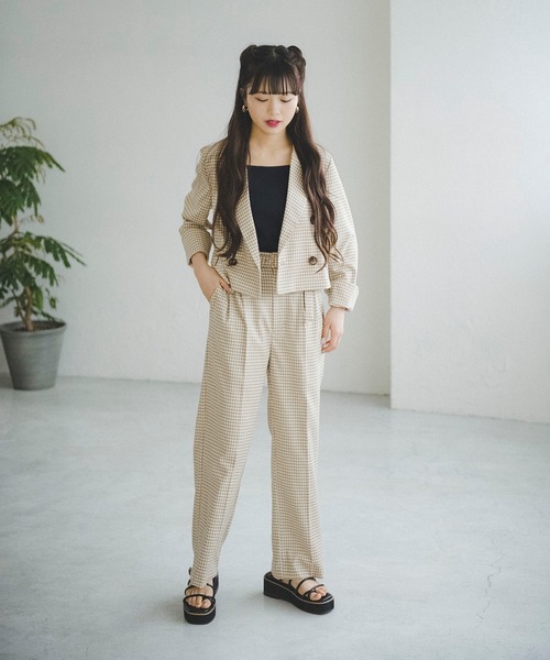 FREE'S MART(フリーズマート)の「【Sシリーズ対応】◆チェックベルト付きワイドパンツ(その他パンツ・レディース・ブラウン系その他/グレー系その他/ベージュ系その他・MEDIUM/SMALL)」の13枚目の写真