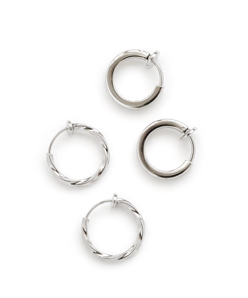 colleca la（コレカラ）の「セットフープイヤリング[twist]（イヤリング・レディース・シルバー/ゴールド・ﾌﾘ-）」の4枚目の写真