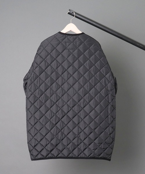 Barbour（バブアー）の「【 BARBOUR / バブアー 】 QUILTED NO COLLAR COAT NYLON / キルト ノーカラーコート ナイロン（ノーカラーコート・レディース・ブラック/オリーブ・10）」の14枚目の写真