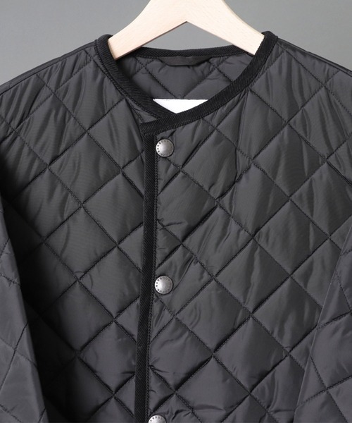Barbour（バブアー）の「【 BARBOUR / バブアー 】 QUILTED NO COLLAR COAT NYLON / キルト ノーカラーコート ナイロン（ノーカラーコート・レディース・ブラック/オリーブ・10）」の13枚目の写真