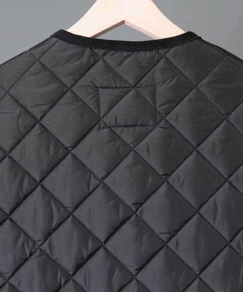 Barbour（バブアー）の「【 BARBOUR / バブアー 】 QUILTED NO COLLAR COAT NYLON / キルト ノーカラーコート ナイロン（ノーカラーコート・レディース・ブラック/オリーブ・10）」の12枚目の写真