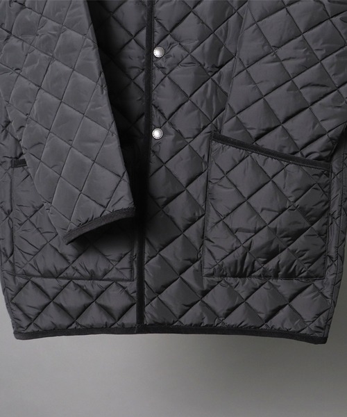 Barbour（バブアー）の「【 BARBOUR / バブアー 】 QUILTED NO COLLAR COAT NYLON / キルト ノーカラーコート ナイロン（ノーカラーコート・レディース・ブラック/オリーブ・10）」の10枚目の写真