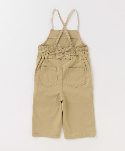 petit main(プティマイン)の「レースアップサロペット(サロペット/オーバーオール・キッズ・ベージュ/ブルー・120cm/100cm/130cm/90cm/80cm/110cm)」の3枚目の写真