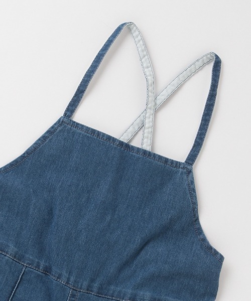 petit main(プティマイン)の「レースアップサロペット(サロペット/オーバーオール・キッズ・ベージュ/ブルー・120cm/100cm/130cm/90cm/80cm/110cm)」の13枚目の写真