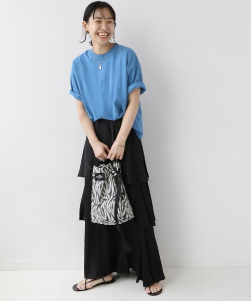 LOS ANGELES APPAREL(ロサンゼルスアパレル)の「【LA APPAREL 】ショートTEE◆(Tシャツ/カットソー・レディース・ライトグレー/ブルー/ホワイト/ブラック・FREE)」の13枚目の写真