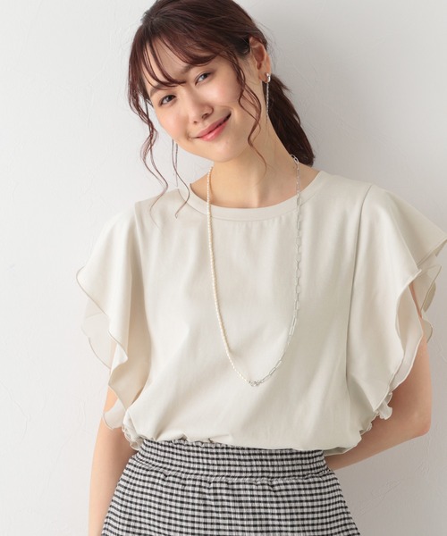 GLOBAL WORK（グローバルワーク）の「リラックス美人袖フレア/955513（Tシャツ/カットソー・レディース・アッシュグレー/ブラック/その他/モカ・MEDIUM/LARGE）」の10枚目の写真