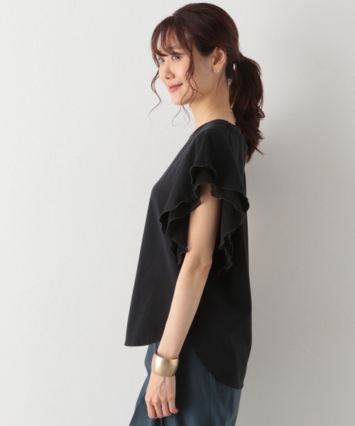 GLOBAL WORK（グローバルワーク）の「リラックス美人袖フレア/955513（Tシャツ/カットソー・レディース・アッシュグレー/ブラック/その他/モカ・MEDIUM/LARGE）」の13枚目の写真