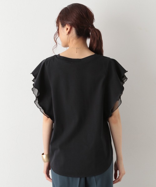 GLOBAL WORK（グローバルワーク）の「リラックス美人袖フレア/955513（Tシャツ/カットソー・レディース・アッシュグレー/ブラック/その他/モカ・MEDIUM/LARGE）」の14枚目の写真