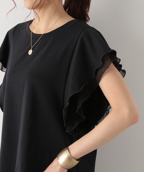 GLOBAL WORK（グローバルワーク）の「リラックス美人袖フレア/955513（Tシャツ/カットソー・レディース・アッシュグレー/ブラック/その他/モカ・MEDIUM/LARGE）」の16枚目の写真