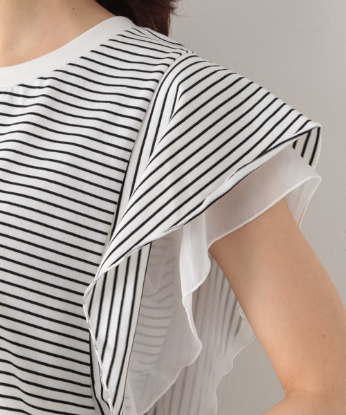 GLOBAL WORK（グローバルワーク）の「リラックス美人袖フレア/955513（Tシャツ/カットソー・レディース・アッシュグレー/ブラック/その他/モカ・MEDIUM/LARGE）」の20枚目の写真