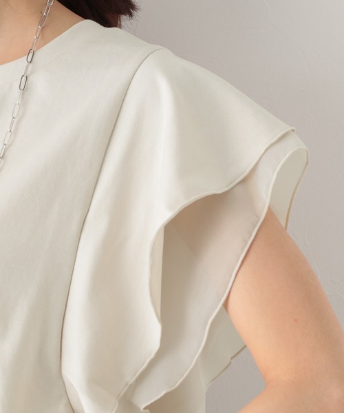 GLOBAL WORK（グローバルワーク）の「リラックス美人袖フレア/955513（Tシャツ/カットソー・レディース・アッシュグレー/ブラック/その他/モカ・MEDIUM/LARGE）」の21枚目の写真