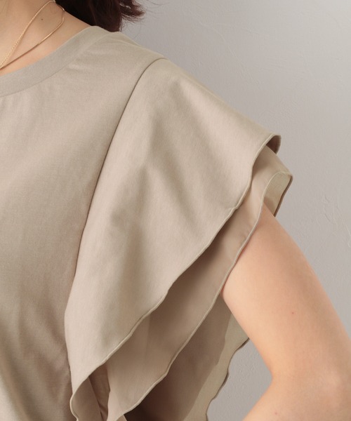 GLOBAL WORK（グローバルワーク）の「リラックス美人袖フレア/955513（Tシャツ/カットソー・レディース・アッシュグレー/ブラック/その他/モカ・MEDIUM/LARGE）」の22枚目の写真