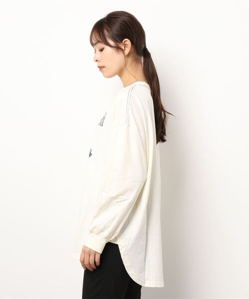 KRIFF MAYER Lady's Collection(クリフメイヤーレディースコレクション)の「抗菌アメカジビッグロンT(Tシャツ/カットソー・レディース・グレー/オフホワイト/ホワイト系その他/カラフル/チャコール/その他5・MEDIUM/LARGE)」の7枚目の写真