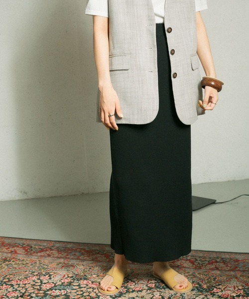 KBF（ケイビーエフ）の「リブタイトスカート（スカート・レディース・ブラック/グリーン/アイボリー・ONE）」の12枚目の写真