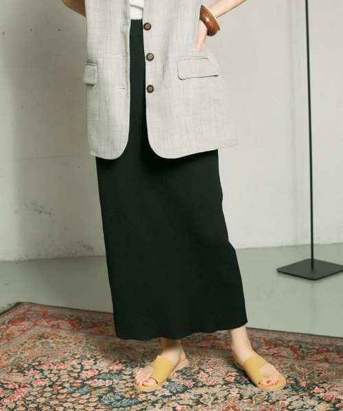 KBF（ケイビーエフ）の「リブタイトスカート（スカート・レディース・ブラック/グリーン/アイボリー・ONE）」の13枚目の写真