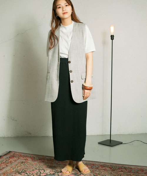 KBF（ケイビーエフ）の「リブタイトスカート（スカート・レディース・ブラック/グリーン/アイボリー・ONE）」の15枚目の写真