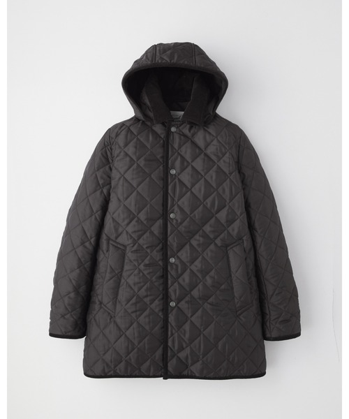 Traditional Weatherwear(トラディショナルウェザーウェア)の「DERBY HOOD QUILTED WITH DOT BUTTON(その他アウター・メンズ・ネイビー/ブラック×ブラック・40/38)」の2枚目の写真