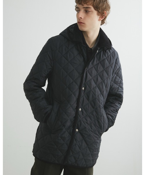 Traditional Weatherwear(トラディショナルウェザーウェア)の「DERBY HOOD QUILTED WITH DOT BUTTON(その他アウター・メンズ・ネイビー/ブラック×ブラック・40/38)」の7枚目の写真