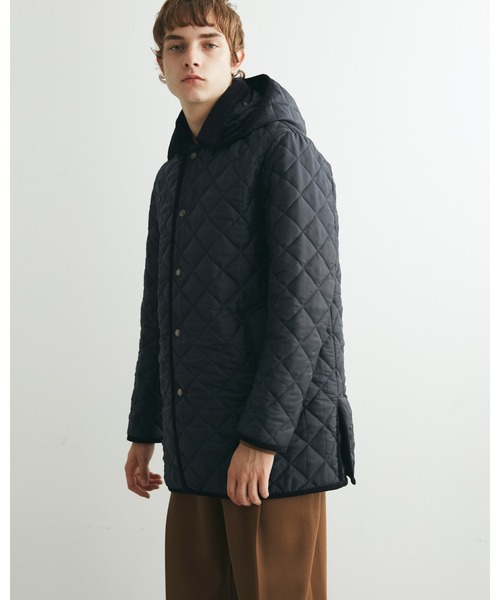 Traditional Weatherwear(トラディショナルウェザーウェア)の「DERBY HOOD QUILTED WITH DOT BUTTON(その他アウター・メンズ・ネイビー/ブラック×ブラック・40/38)」の10枚目の写真
