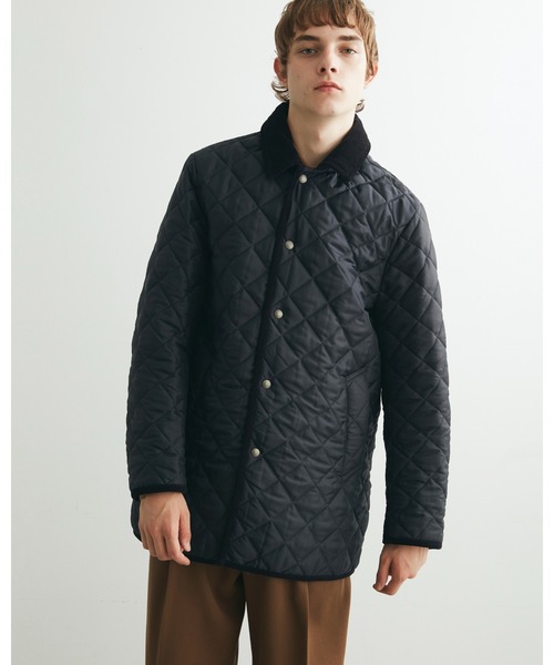 Traditional Weatherwear(トラディショナルウェザーウェア)の「DERBY HOOD QUILTED WITH DOT BUTTON(その他アウター・メンズ・ネイビー/ブラック×ブラック・40/38)」の12枚目の写真