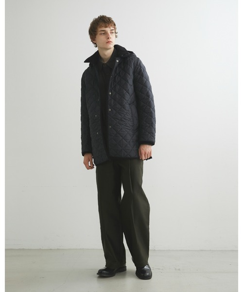 Traditional Weatherwear(トラディショナルウェザーウェア)の「DERBY HOOD QUILTED WITH DOT BUTTON(その他アウター・メンズ・ネイビー/ブラック×ブラック・40/38)」の14枚目の写真