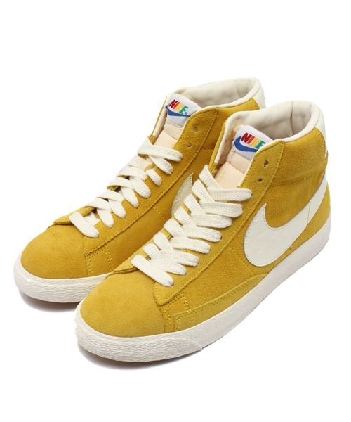 NIKE（ナイキ）の「NIKE BLAZER MID PRM VNTG QS（スニーカー・レディース・イエロー/オレンジ/グリーン/ブルー・23cm/23.5cm/24.5cm/24cm/25cm）」の4枚目の写真