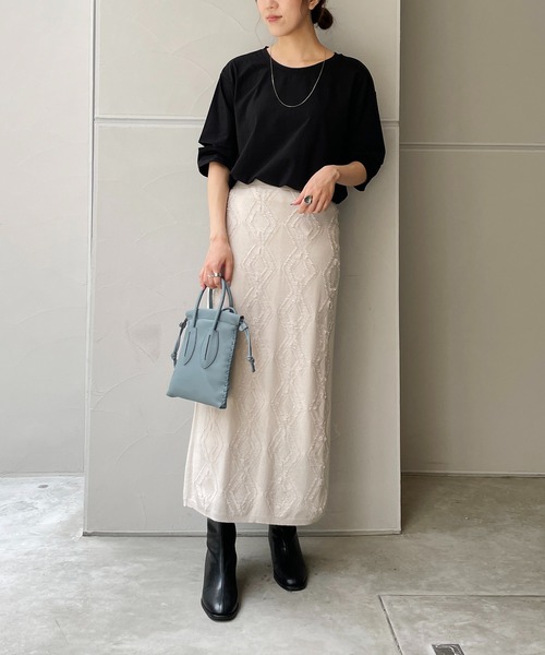 CAPRICIEUX LE'MAGE(カプリシューレマージュ)の「カットアウトスリーブTシャツ(Tシャツ/カットソー・レディース・ホワイト/ブラック/ピンク・FREE)」の8枚目の写真