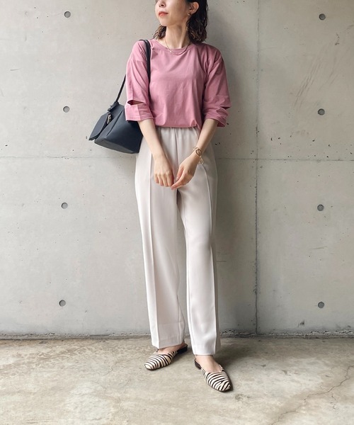 CAPRICIEUX LE'MAGE(カプリシューレマージュ)の「カットアウトスリーブTシャツ(Tシャツ/カットソー・レディース・ホワイト/ブラック/ピンク・FREE)」の15枚目の写真