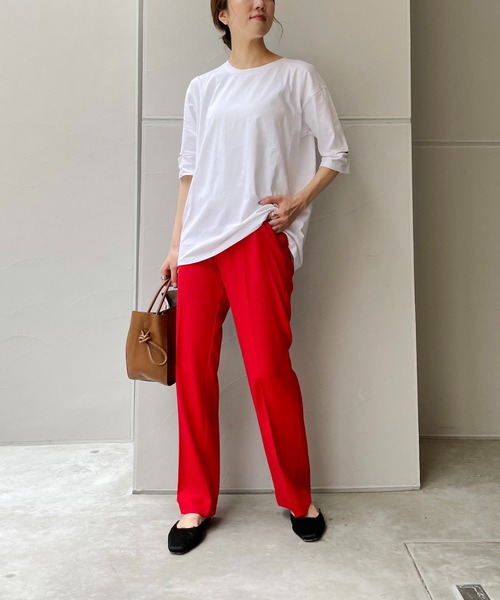 CAPRICIEUX LE'MAGE(カプリシューレマージュ)の「カットアウトスリーブTシャツ(Tシャツ/カットソー・レディース・ホワイト/ブラック/ピンク・FREE)」の21枚目の写真