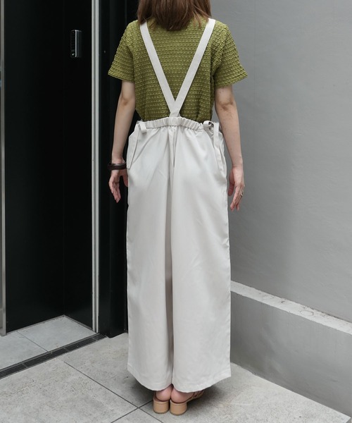 CORNERS（コーナーズ）の「サイドリボンツイルサロペット（サロペット/オーバーオール・レディース・ライトベージュ/ブラック/ベージュ系その他・M）」の10枚目の写真