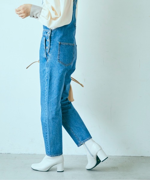 ANGIE（アンジー）の「スクエアトゥショートブーツ（ブーツ・レディース・ブラック/アイボリー・SMALL/MEDIUM/LARGE/X-LARGE）」の12枚目の写真