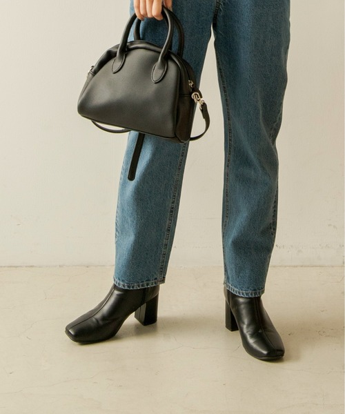 ANGIE（アンジー）の「スクエアトゥショートブーツ（ブーツ・レディース・ブラック/アイボリー・SMALL/MEDIUM/LARGE/X-LARGE）」の15枚目の写真