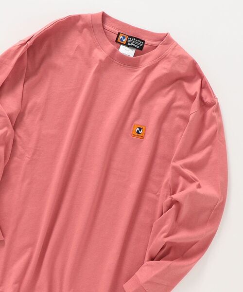 newhattan（ニューハッタン）の「【SHIPS any別注】newhattan: ドロップショルダー オーバーサイズ ロングスリーブ Tシャツ◇（Tシャツ/カットソー・メンズ・ホワイト/ブラック/ベージュ/ネイビー/ピンク/ブルー・MEDIUM/LARGE/X-LARGE）」の6枚目の写真