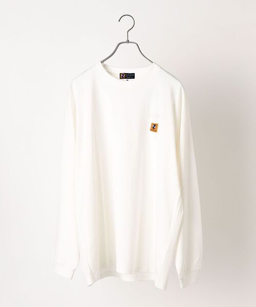 newhattan（ニューハッタン）の「【SHIPS any別注】newhattan: ドロップショルダー オーバーサイズ ロングスリーブ Tシャツ◇（Tシャツ/カットソー・メンズ・ホワイト/ブラック/ベージュ/ネイビー/ピンク/ブルー・MEDIUM/LARGE/X-LARGE）」の7枚目の写真