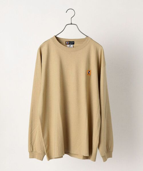 newhattan（ニューハッタン）の「【SHIPS any別注】newhattan: ドロップショルダー オーバーサイズ ロングスリーブ Tシャツ◇（Tシャツ/カットソー・メンズ・ホワイト/ブラック/ベージュ/ネイビー/ピンク/ブルー・MEDIUM/LARGE/X-LARGE）」の10枚目の写真