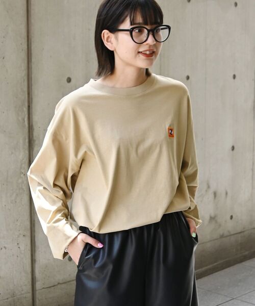 newhattan（ニューハッタン）の「【SHIPS any別注】newhattan: ドロップショルダー オーバーサイズ ロングスリーブ Tシャツ◇（Tシャツ/カットソー・メンズ・ホワイト/ブラック/ベージュ/ネイビー/ピンク/ブルー・MEDIUM/LARGE/X-LARGE）」の22枚目の写真