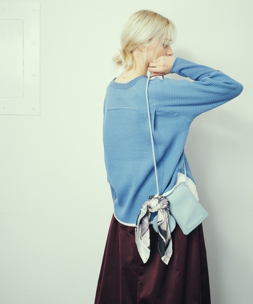 LAYMEE(レイミー)の「Dlory mini bag / ドローリーミニバッグ(ボディバッグ/ウエストポーチ・レディース・ブラック/キャメル/カーキ系/ブルー系・FREE)」の13枚目の写真