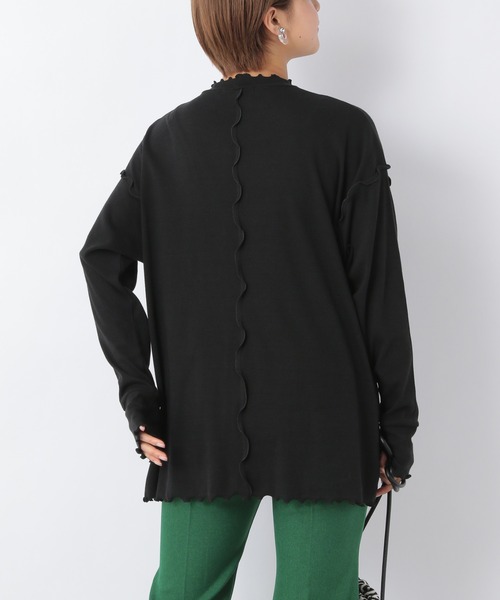 Heather(ヘザー)の「リブメロウネックフリルカットソー 219265(Tシャツ/カットソー・レディース・ホワイト/ブラック/ベージュ・FREE)」の7枚目の写真