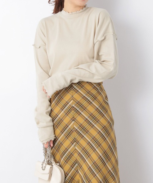 Heather(ヘザー)の「リブメロウネックフリルカットソー 219265(Tシャツ/カットソー・レディース・ホワイト/ブラック/ベージュ・FREE)」の10枚目の写真