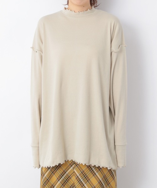 Heather(ヘザー)の「リブメロウネックフリルカットソー 219265(Tシャツ/カットソー・レディース・ホワイト/ブラック/ベージュ・FREE)」の12枚目の写真