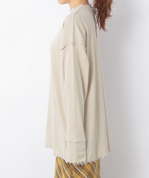 Heather(ヘザー)の「リブメロウネックフリルカットソー 219265(Tシャツ/カットソー・レディース・ホワイト/ブラック/ベージュ・FREE)」の13枚目の写真