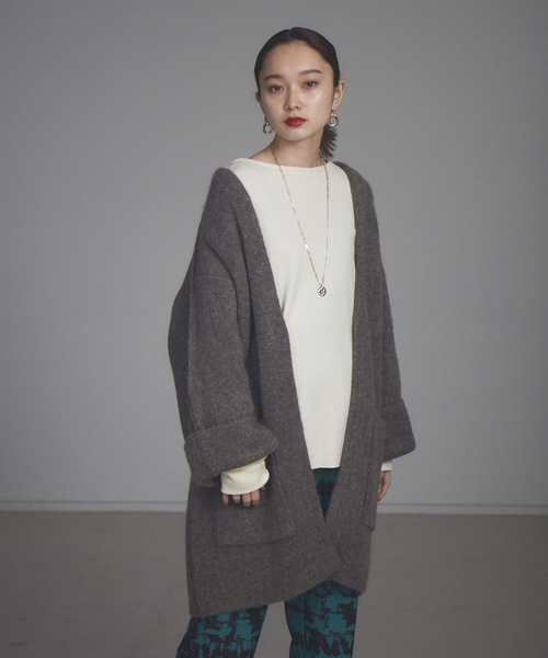 NOMINE（ノミネ）の「【展開店舗限定】ボリュームニットコート（カーディガン/ボレロ・レディース・ブラック/アイボリー/モカ・フリー）」の10枚目の写真