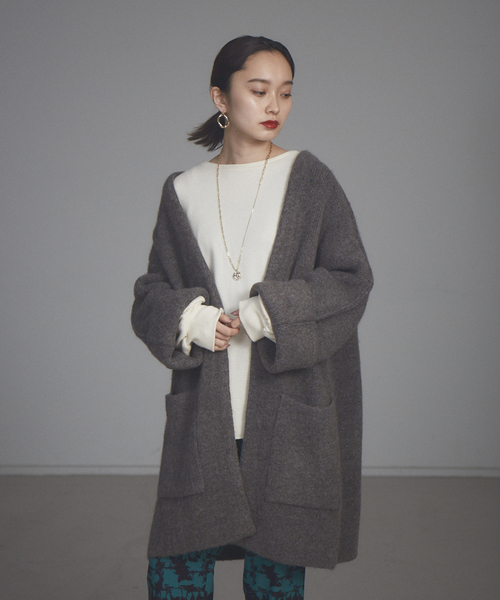 NOMINE（ノミネ）の「【展開店舗限定】ボリュームニットコート（カーディガン/ボレロ・レディース・ブラック/アイボリー/モカ・フリー）」の11枚目の写真