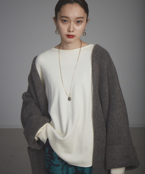 NOMINE（ノミネ）の「【展開店舗限定】ボリュームニットコート（カーディガン/ボレロ・レディース・ブラック/アイボリー/モカ・フリー）」の12枚目の写真