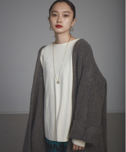 NOMINE（ノミネ）の「【展開店舗限定】ボリュームニットコート（カーディガン/ボレロ・レディース・ブラック/アイボリー/モカ・フリー）」の13枚目の写真