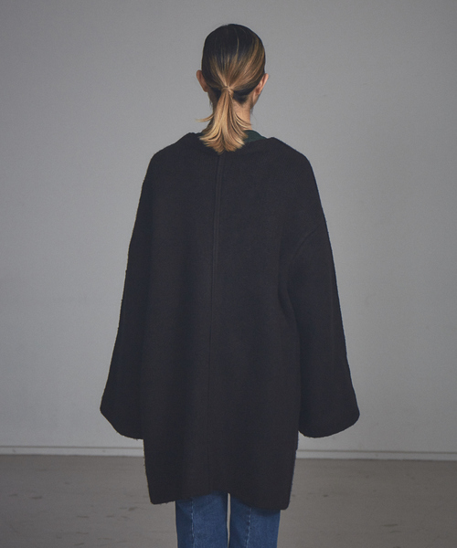 NOMINE（ノミネ）の「【展開店舗限定】ボリュームニットコート（カーディガン/ボレロ・レディース・ブラック/アイボリー/モカ・フリー）」の21枚目の写真