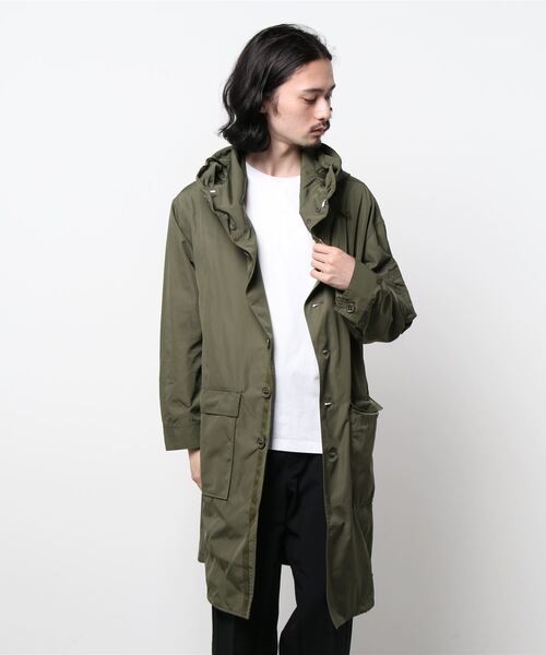 B'2nd（ビーセカンド）の「NYUZELESS(ニューズレス) MILITALY HOODED COAT（ステンカラーコート・メンズ・ネイビー/セージグリーン・1/2）」の2枚目の写真