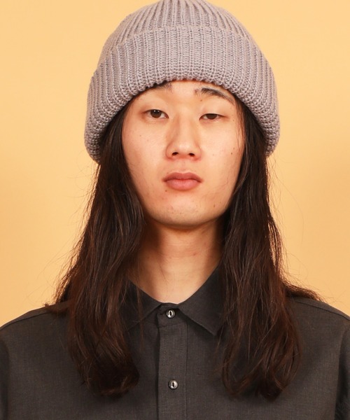 SON OF THE CHEESE（サノバチーズ）の「【SON OF THE CHEESE / サノバチーズ】Wool KNITCAP（ニットキャップ/ビーニー・メンズ・ブラック/ネイビー/ライトブラウン/ライトパープル/ワイン/グレイッシュベージュ/チャコール・FREE）」の7枚目の写真