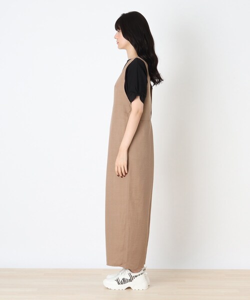 DRESKIP（ドレスキップ）の「◆タックワイドサロペット（サロペット/オーバーオール・レディース・ブラック/カーキ/ブラウン系その他・02/03）」の5枚目の写真