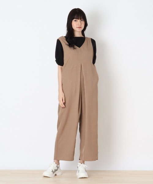 DRESKIP（ドレスキップ）の「◆タックワイドサロペット（サロペット/オーバーオール・レディース・ブラック/カーキ/ブラウン系その他・02/03）」の13枚目の写真